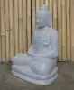  Product image 6 of the product “Seated Buddha made of Riverstone in Dhyana position - gesture of meditation, H.62 cm, natural. ”